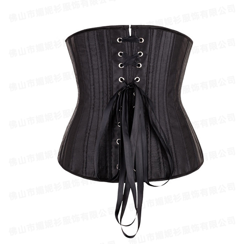 Satynowy czarny gorset pod biu – Boning Corset Steel recenzja i cena